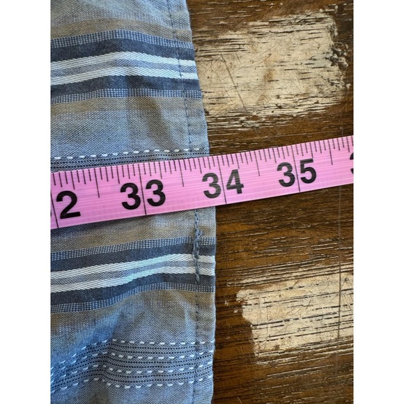 Trailblazer Shirt Mens LT Blue Stripe Western Pearl Snap Cowboy Long Sleeve - Picture 6 of 6